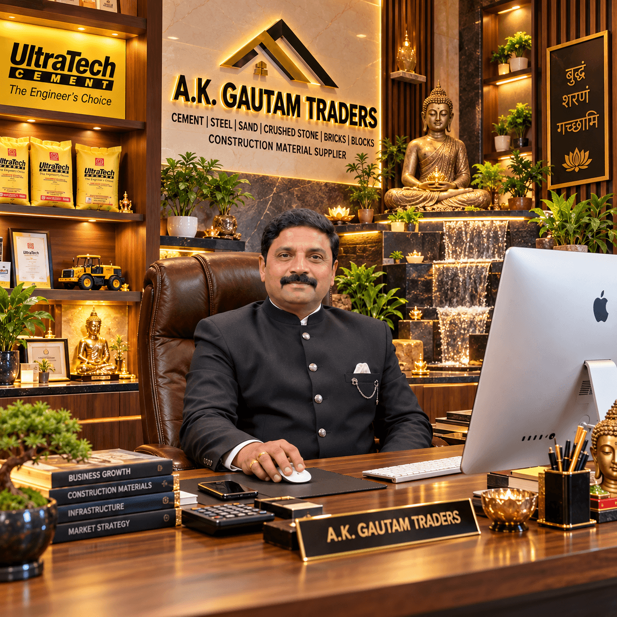 A.K. Gautam Traders business owner in a professional office