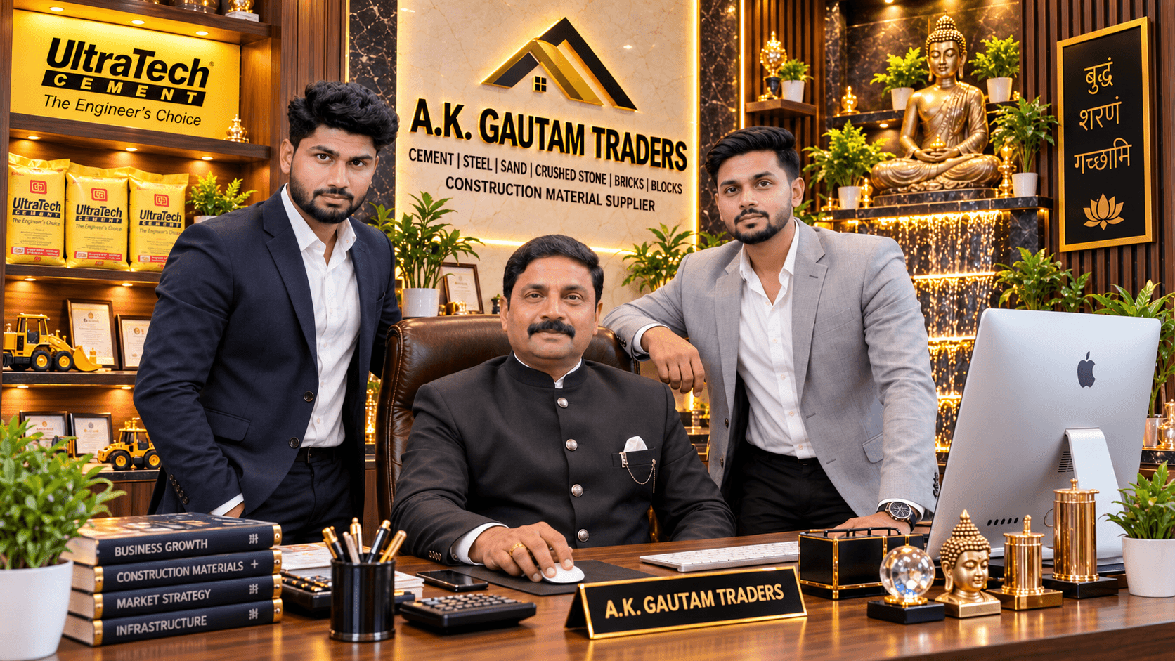 A.K. Gautam Traders team and office