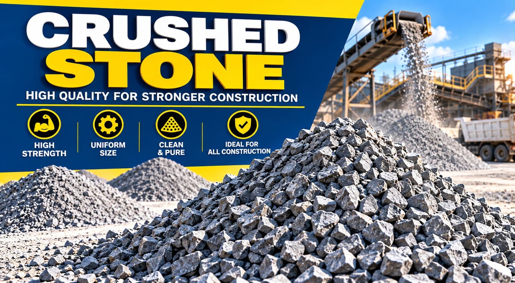 Crushed Stone supplied by A.K. Gautam Traders in Jhansi