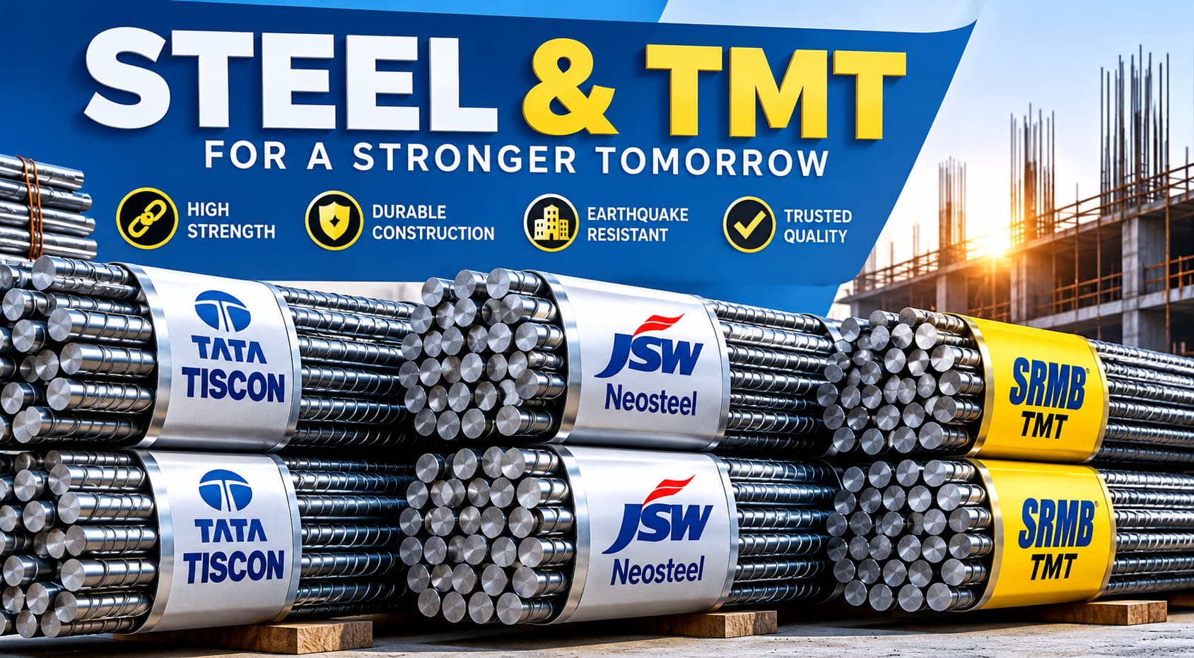 Steel & TMT supplied by A.K. Gautam Traders in Jhansi
